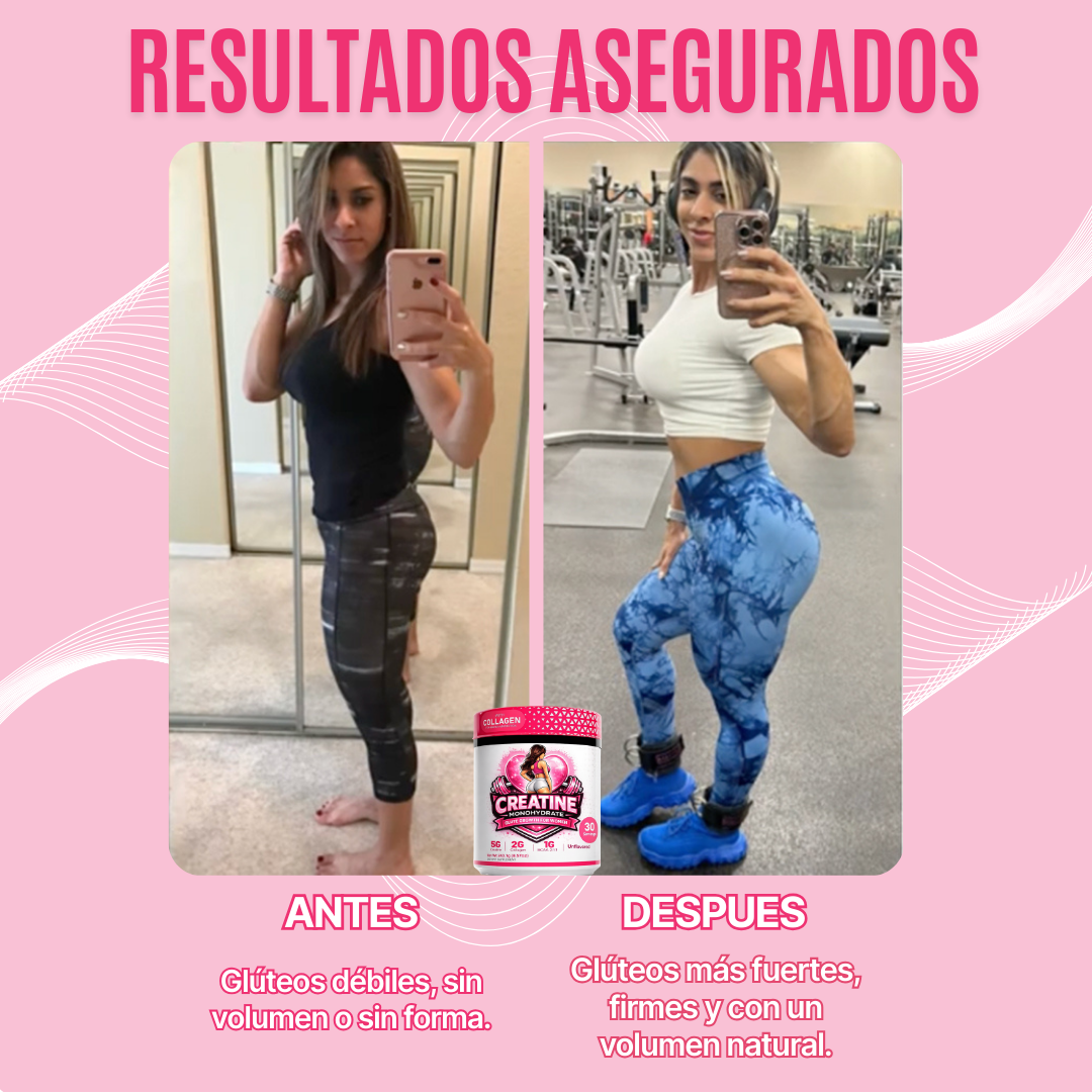 CREATINEPRO® | POTENCIA TUS GLÚTEOS Y TU FUERZA CON CREATINA + COLÁGENO