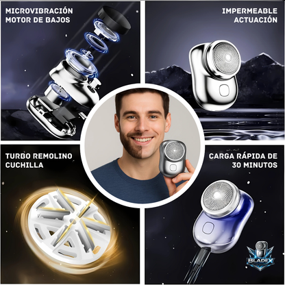 BLADEX | AFEITADO PRECISO Y RÁPIDO + CARGADOR USB INCLUIDO